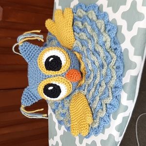 NWOT Handmade Owl Lovey Blanket